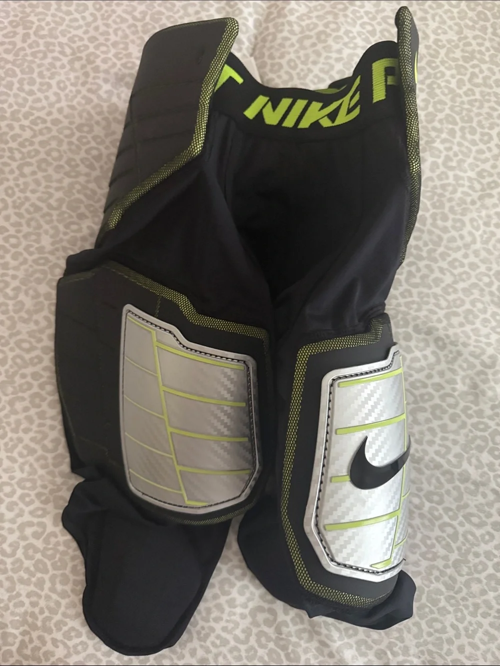 Nike mens Black & Volt Padded Football/Girdle Shorts